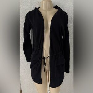 ASOS Black Open-Front Cardigan casual basic long sleeve elegant